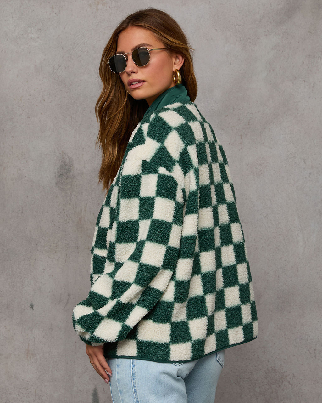 Jamerson Knit Checkered Jacket-Vogue Logic