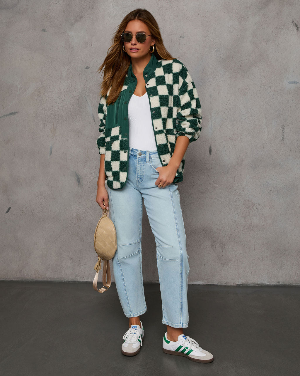 Jamerson Knit Checkered Jacket-Vogue Logic