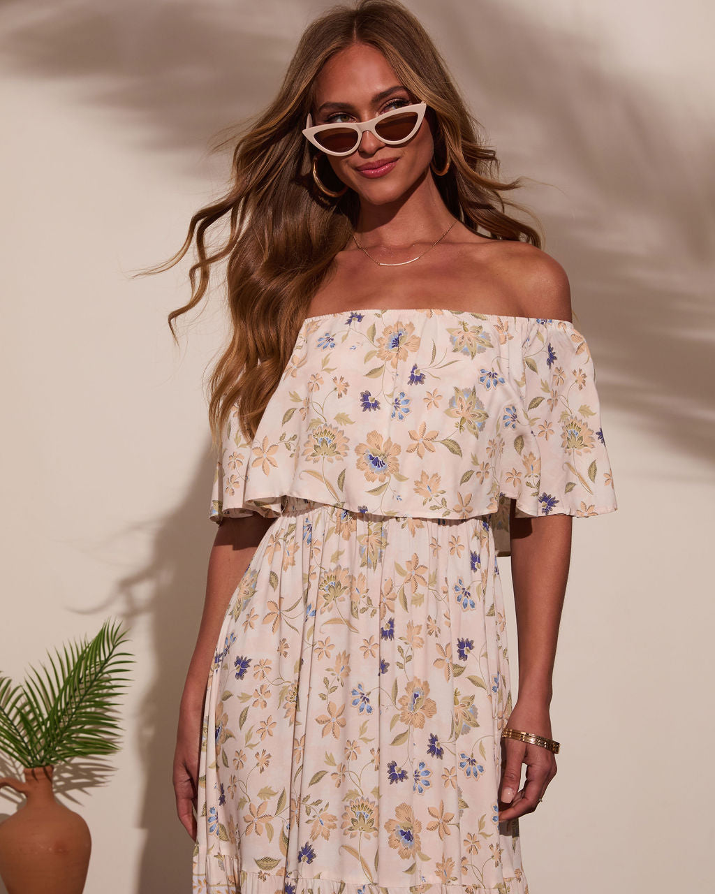 Niah Off The Shoulder Maxi Dress-Vogue Logic