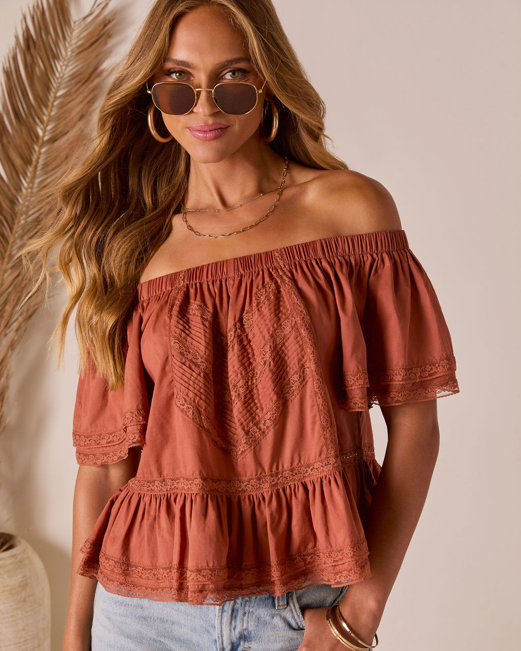 Evaline Off The Shoulder Top-Vogue Logic