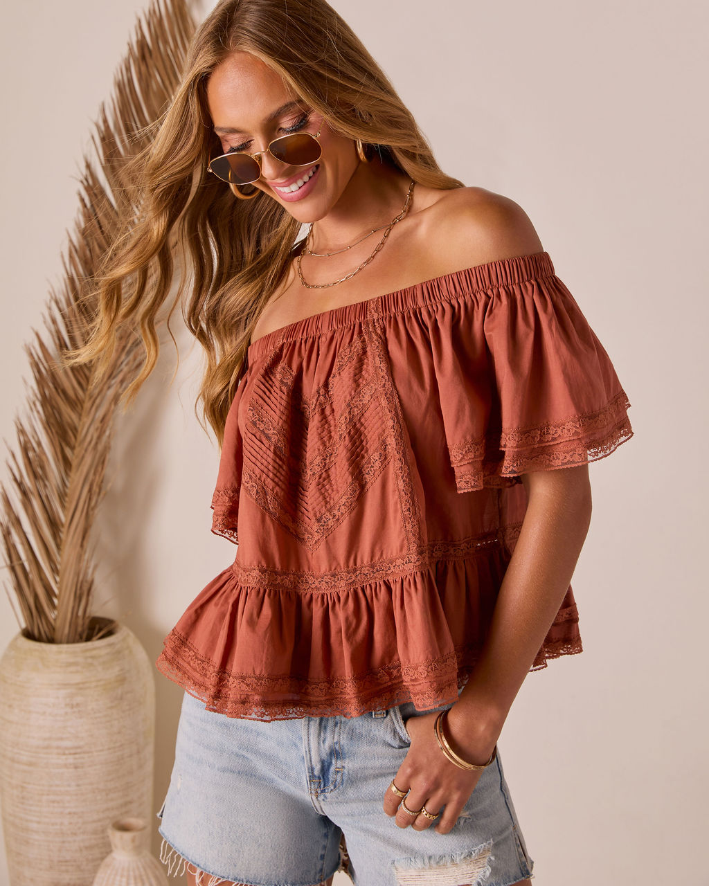 Evaline Off The Shoulder Top-Vogue Logic