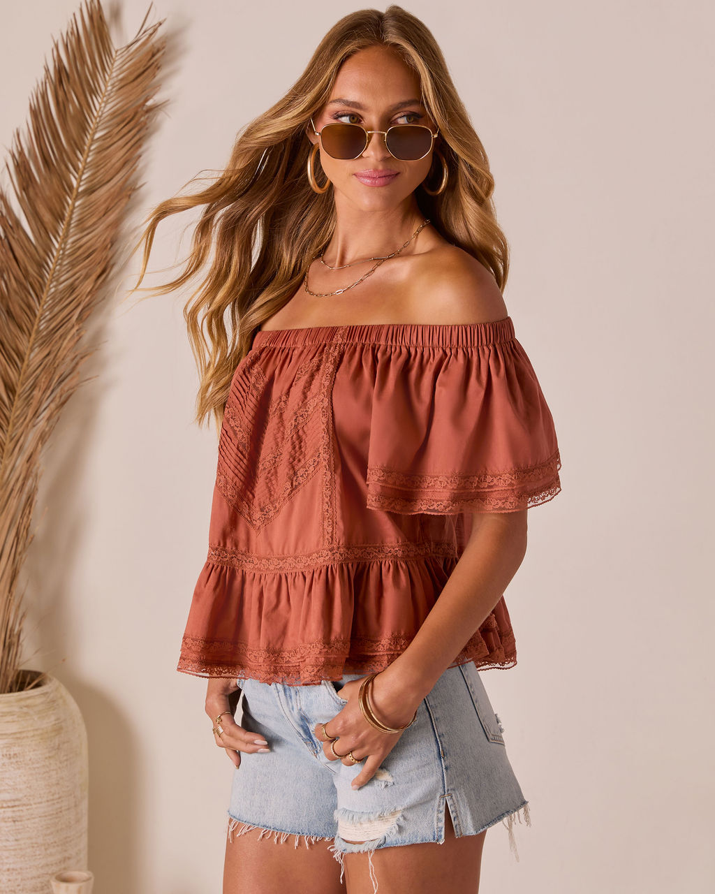 Evaline Off The Shoulder Top-Vogue Logic