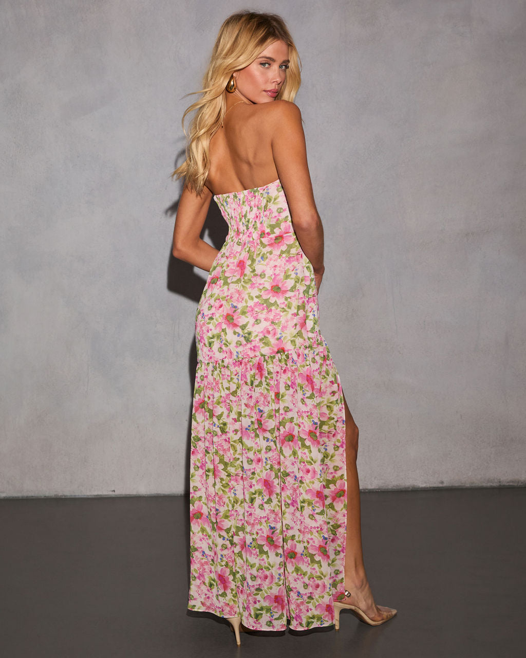 Lily Song Floral Drop Waist Maxi Dress-Vogue Logic