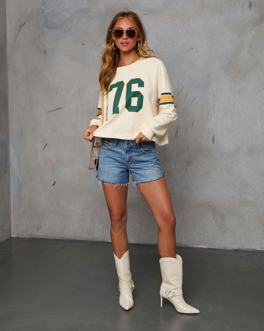 76 Jersey Long Sleeve Graphic Sweatshirt-Vogue Logic