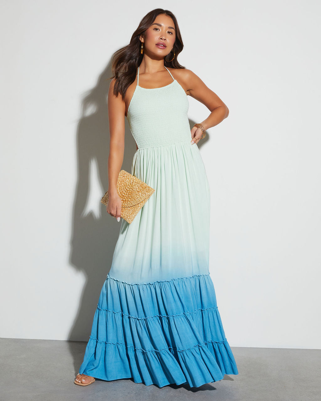 Ocean Breeze Tiered Maxi Dress-Vogue Logic