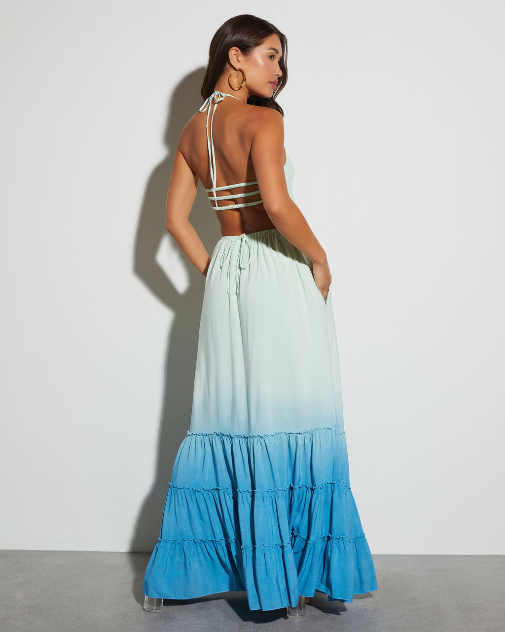 Ocean Breeze Tiered Maxi Dress-Vogue Logic