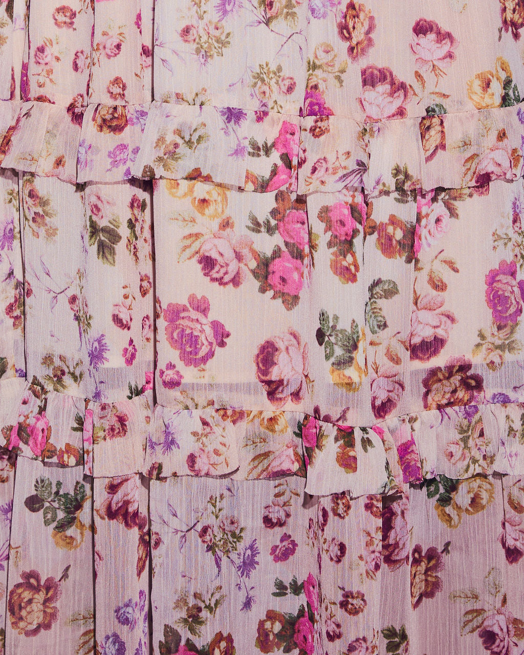 Imelda Floral Chiffon A-Line Midi Dress-Vogue Logic