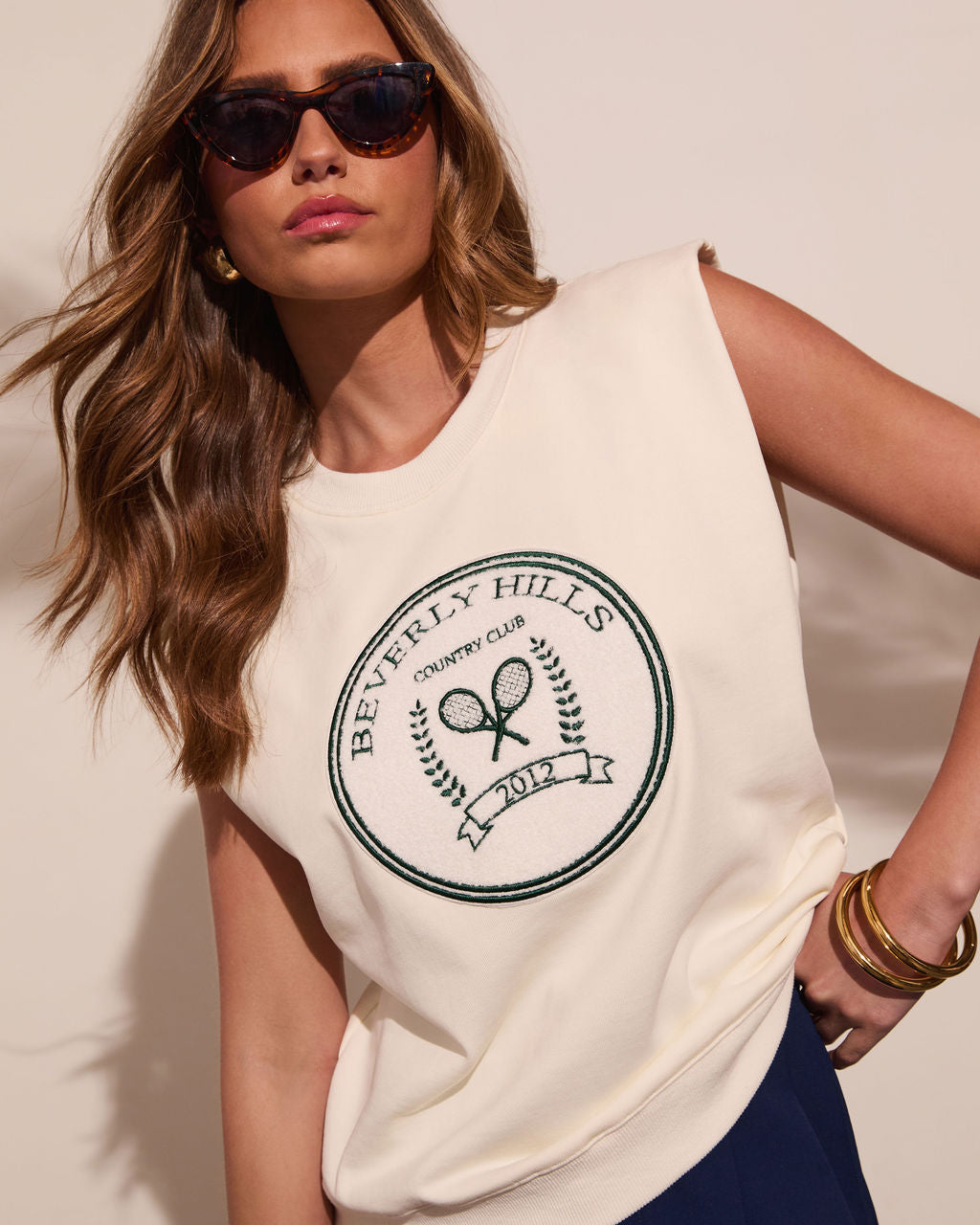 Beverly Hills Country Club Graphic Tank-Vogue Logic
