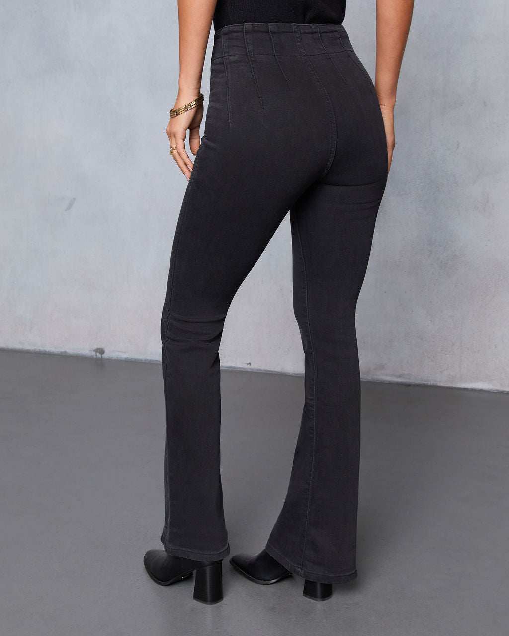 Dorian Super Stretch High Rise Flare Jeans-Vogue Logic