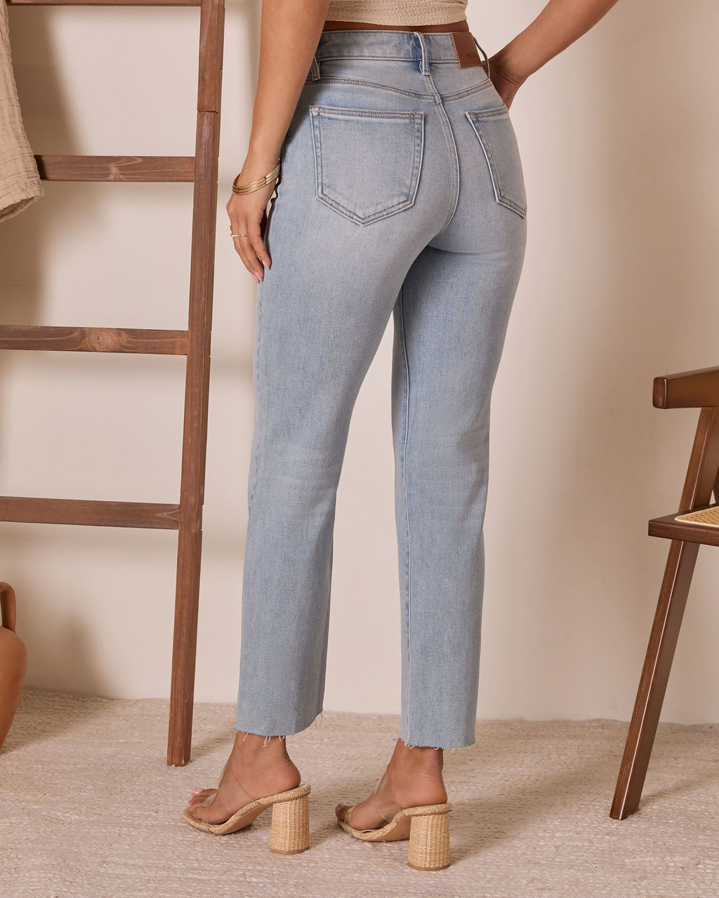 Teagan Super Stretch High Rise Straight Jeans-Vogue Logic