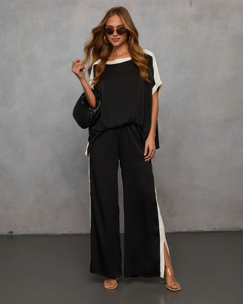 Lainey Contrast Trim Pants-Vogue Logic