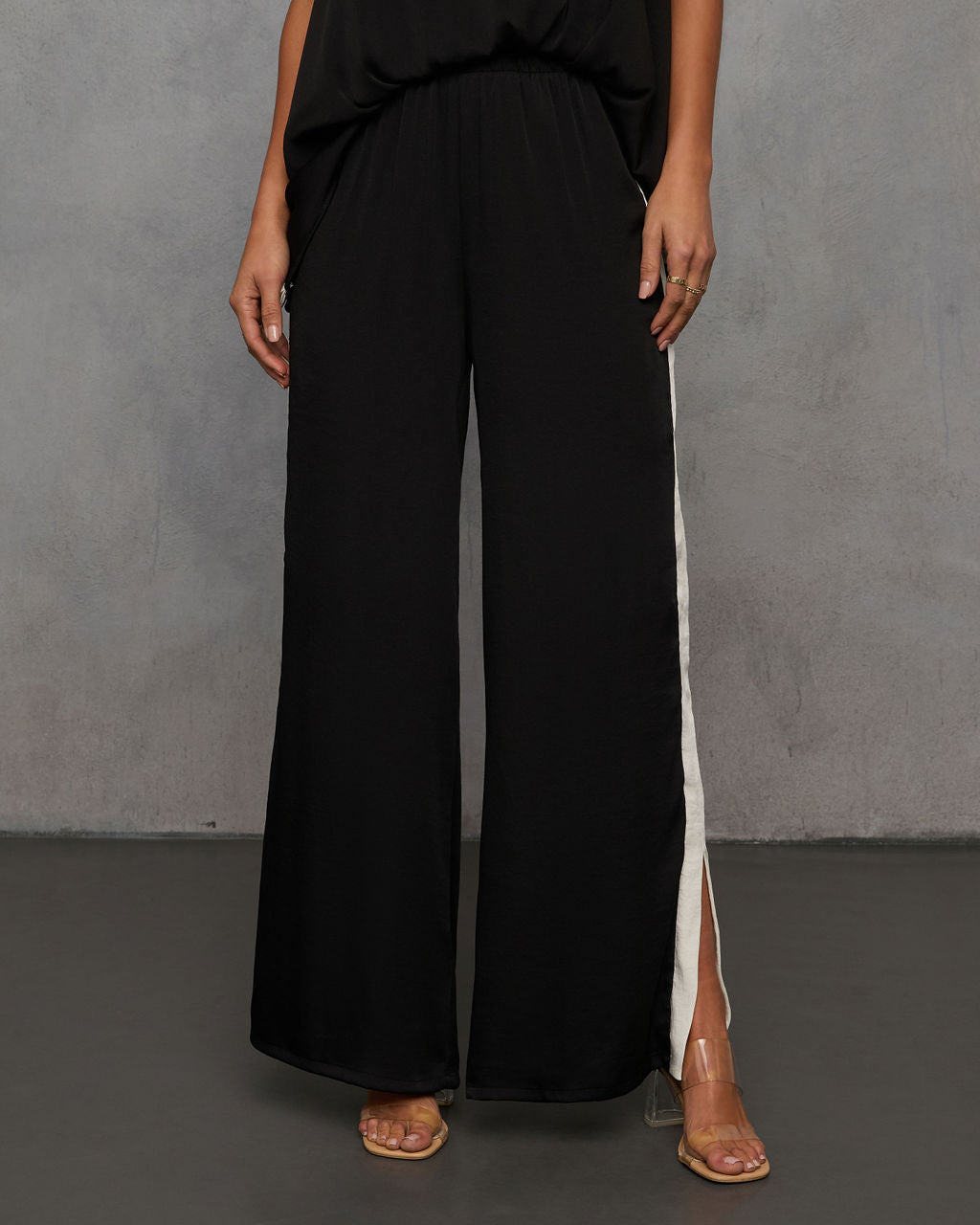 Lainey Contrast Trim Pants-Vogue Logic