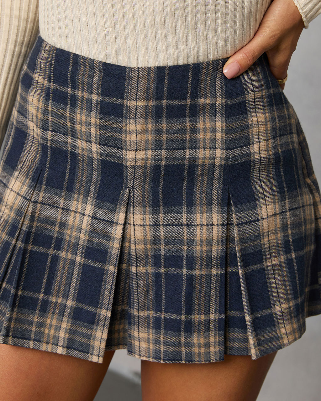 Mileva Plaid Mini Skort-Vogue Logic