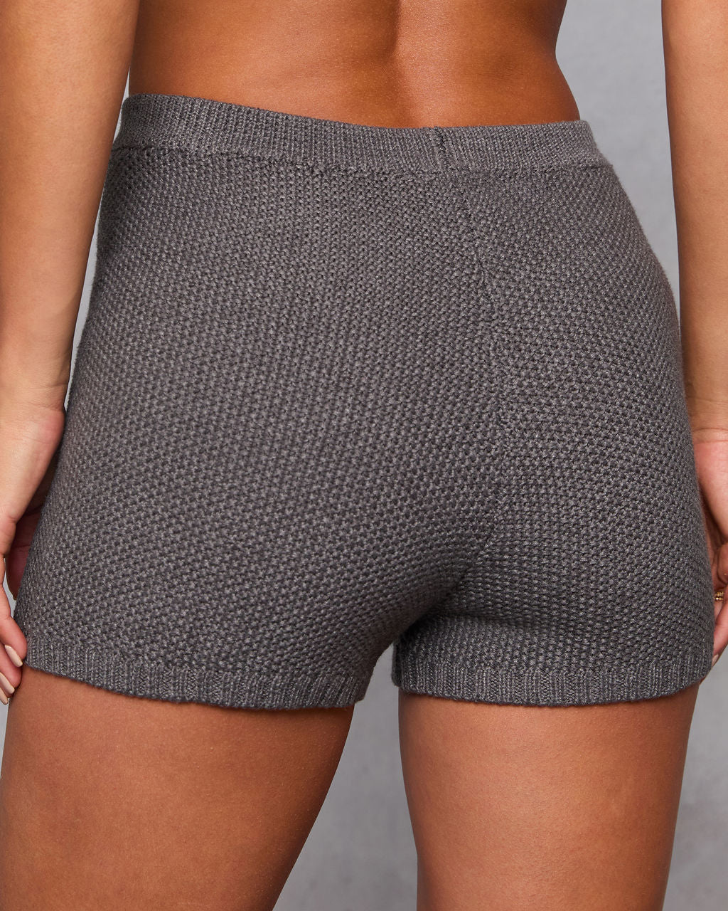 Serene High Rise Knit Shorts-Vogue Logic