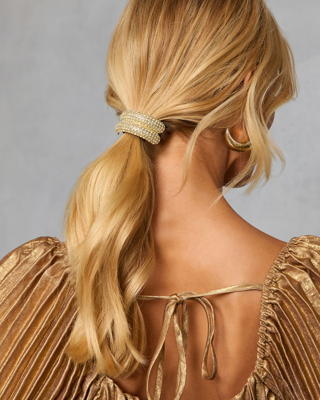 Last Look Rhinestone Embellished Pony Cuff-Vogue Logic