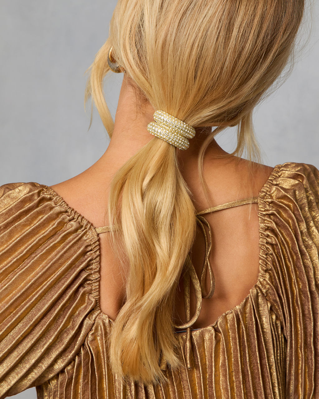 Last Look Rhinestone Embellished Pony Cuff-Vogue Logic