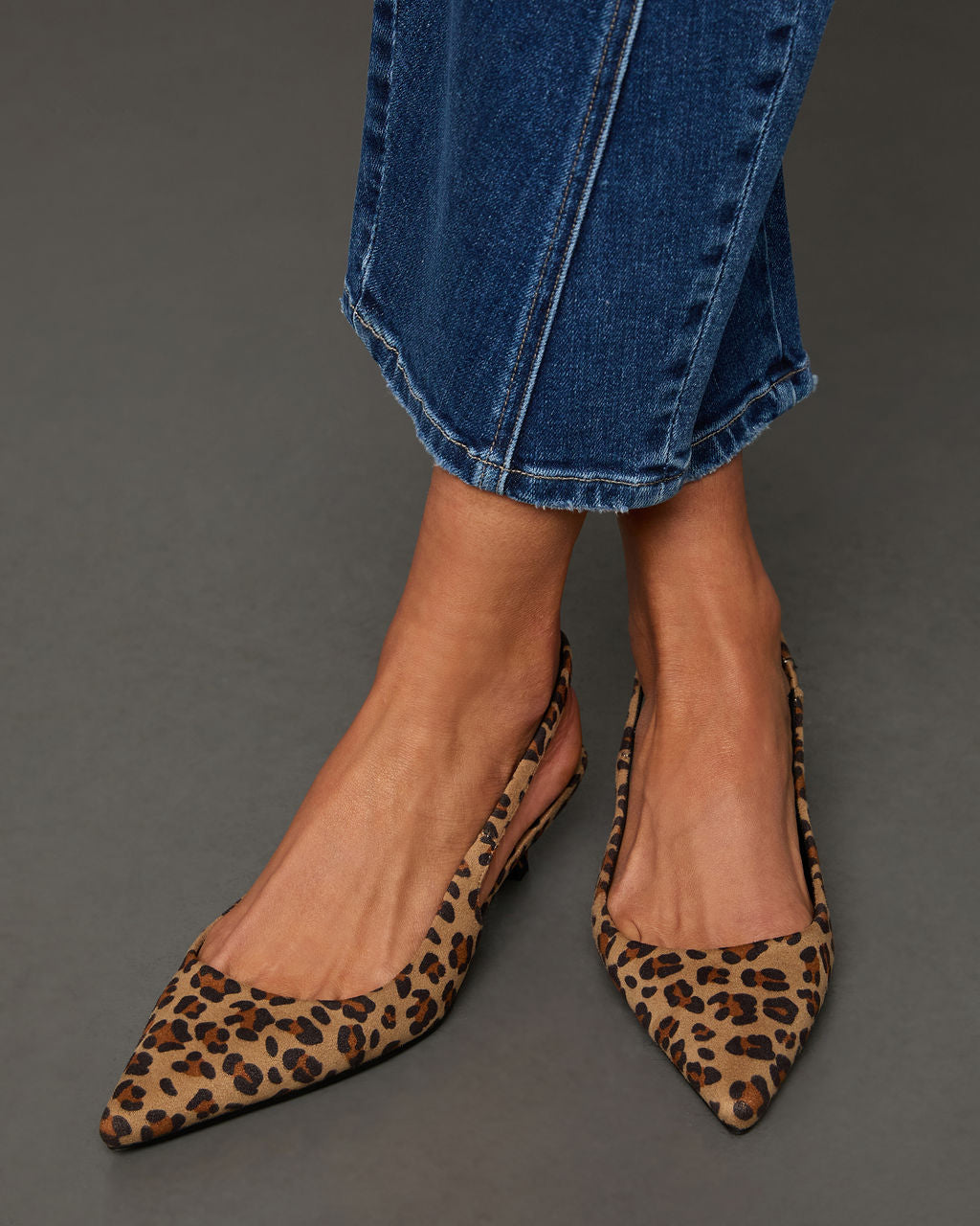 Chic Prowess Leopard Print Slingback Kitten Heels-Vogue Logic