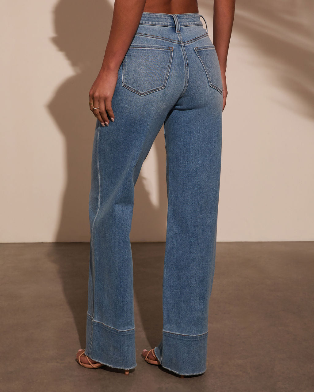 Lauren Super Stretch High Rise Wide Leg Jeans-Vogue Logic