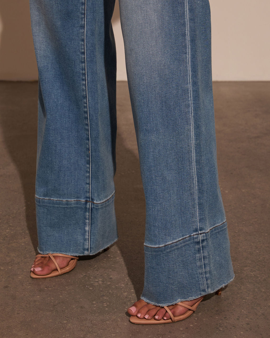 Lauren Super Stretch High Rise Wide Leg Jeans-Vogue Logic