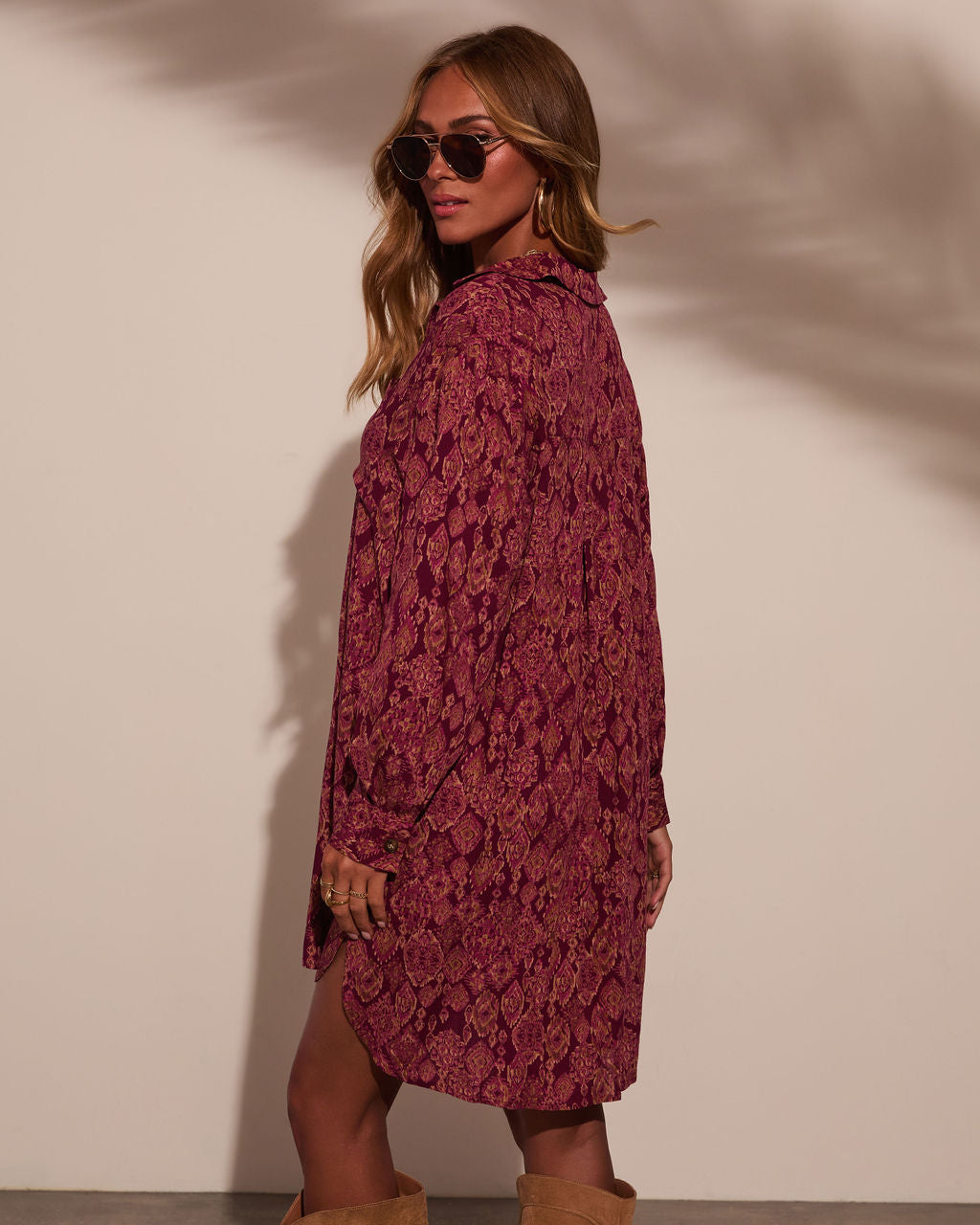 Muse Button Down Shirt Dress-Vogue Logic