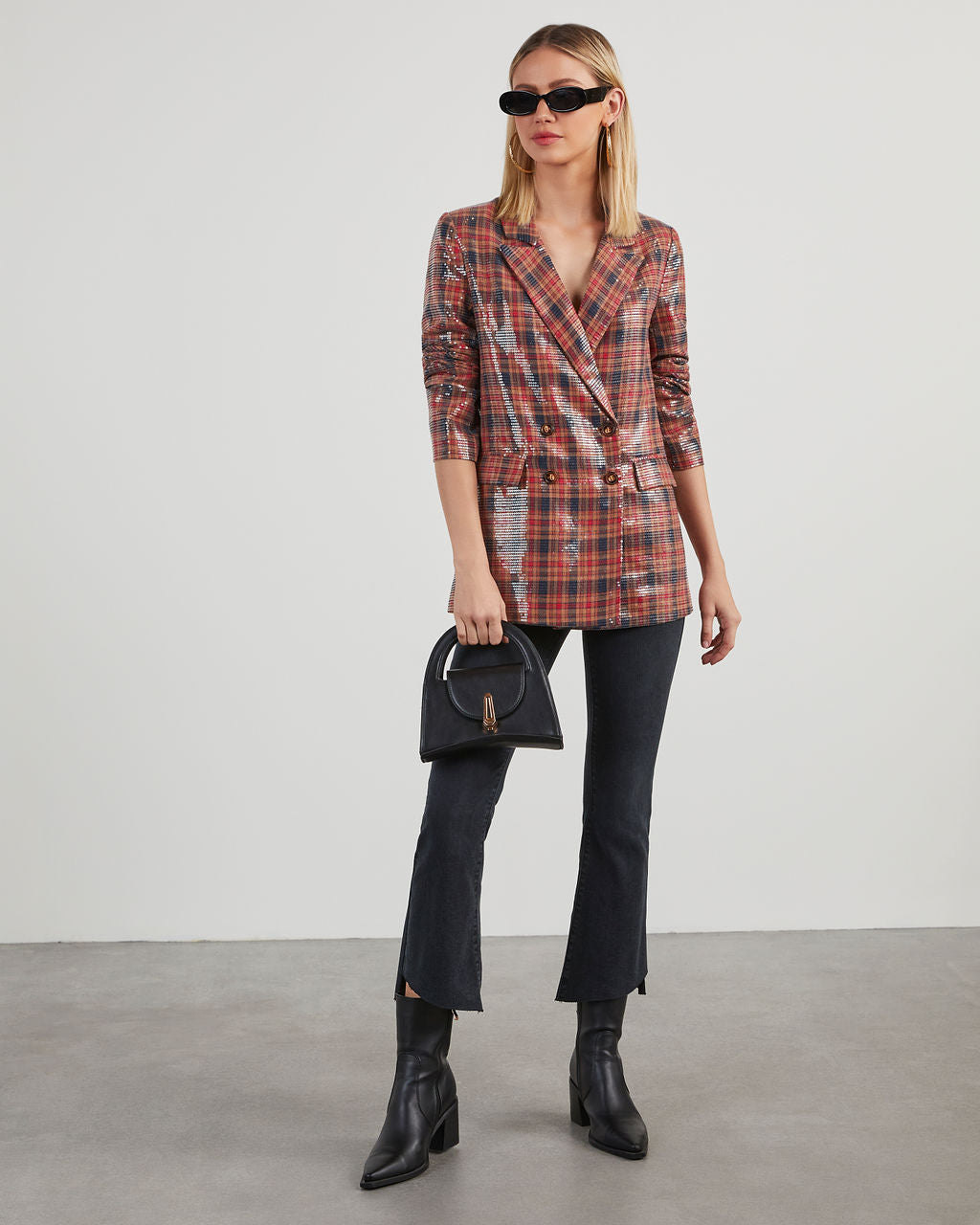 Noelia Plaid Blazer-Vogue Logic