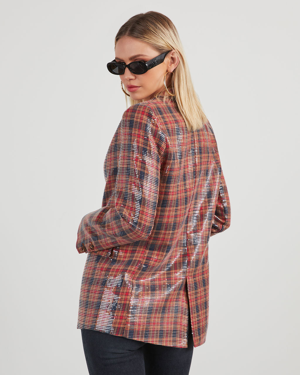 Noelia Plaid Blazer-Vogue Logic