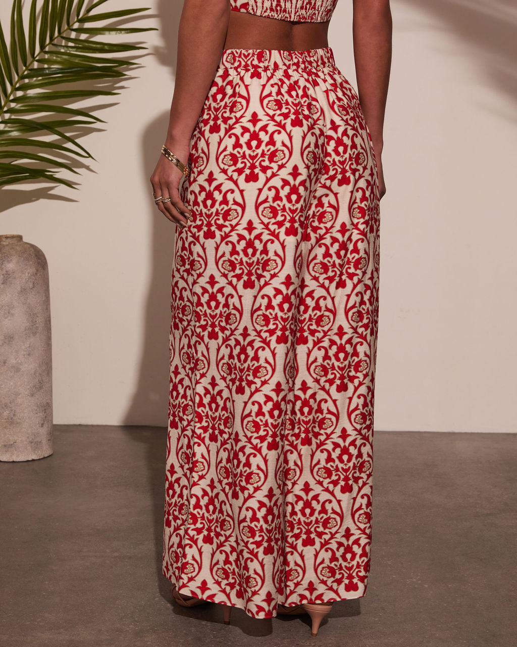 Deep Trance Abstract Wide Leg Pants-Vogue Logic