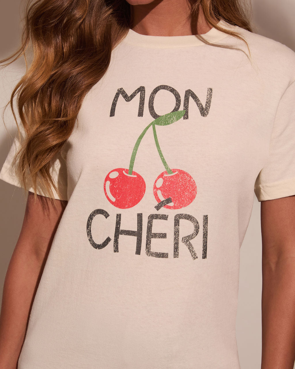 Mon Cheri Short Sleeve Graphic Tee-Vogue Logic