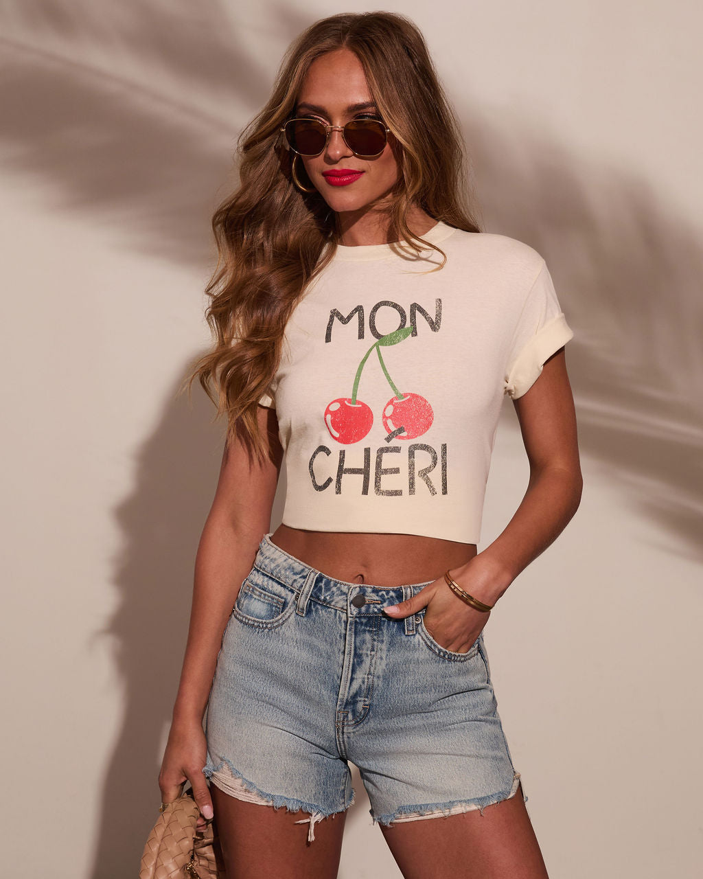 Mon Cheri Short Sleeve Graphic Tee-Vogue Logic