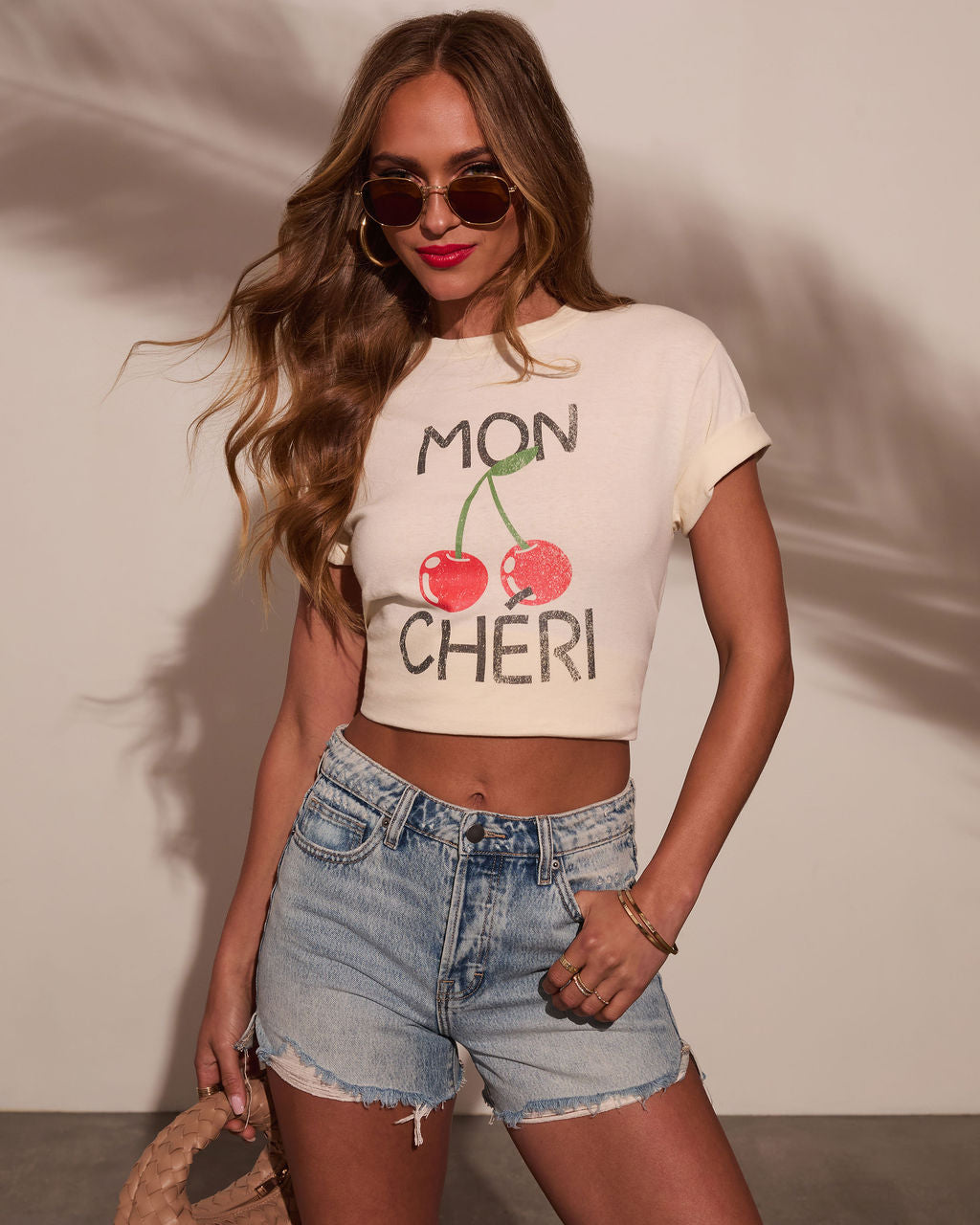 Mon Cheri Short Sleeve Graphic Tee-Vogue Logic