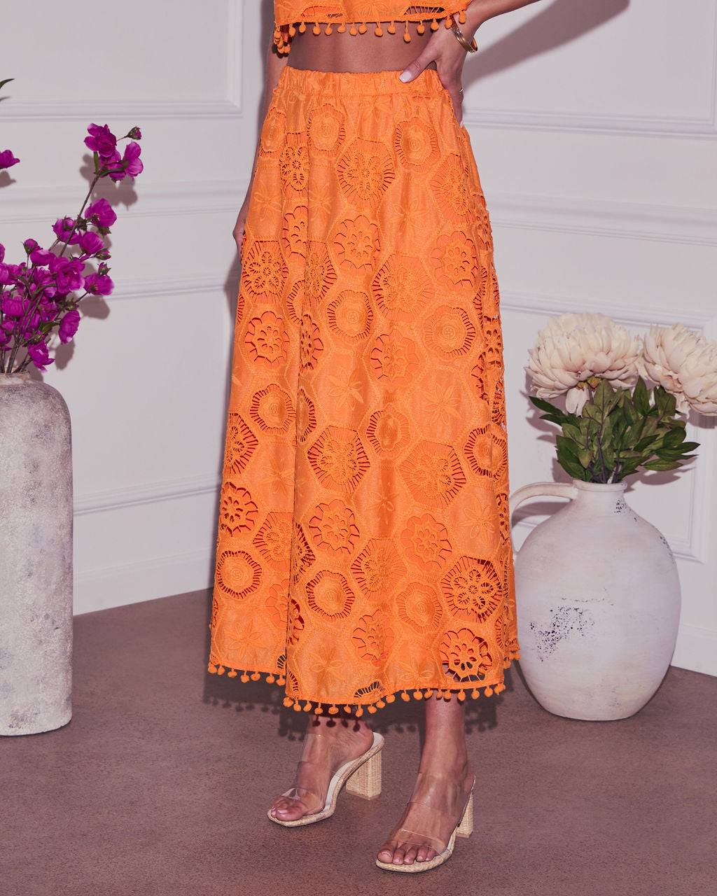 As You Are Embroidered Maxi Skirt-Vogue Logic