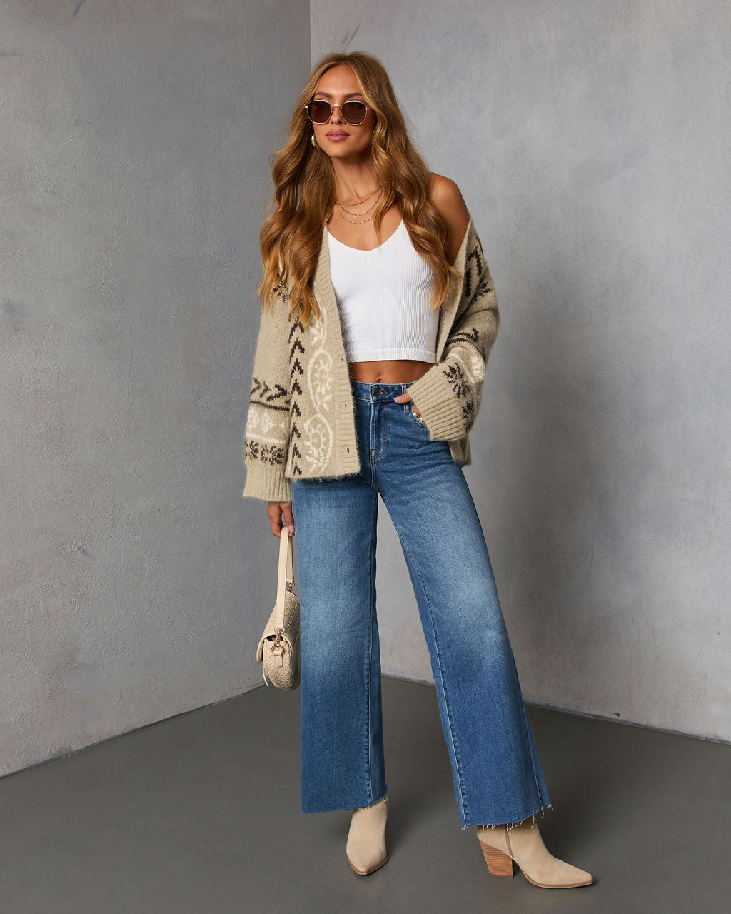 Connie Super Stretch High Rise Frayed Hem Jeans-Vogue Logic