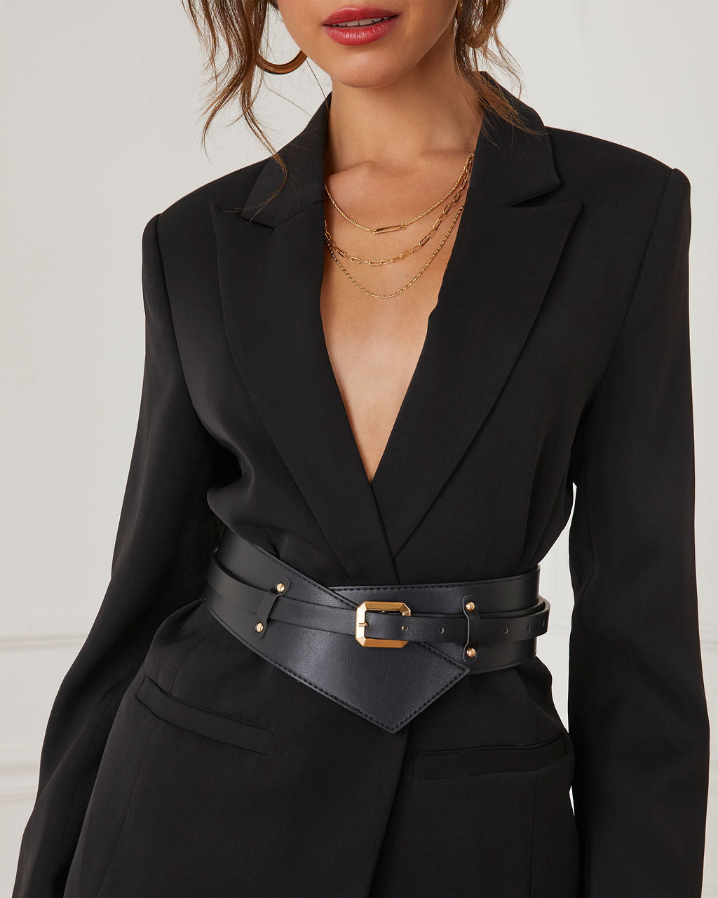 Dillon Wide Waist Belt-Vogue Logic