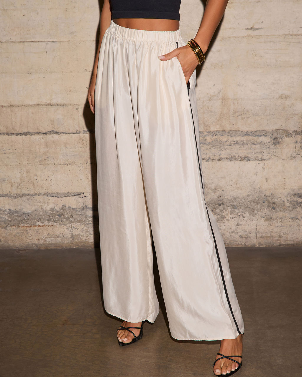 Gilliana Contrast Stripe Pants-Vogue Logic