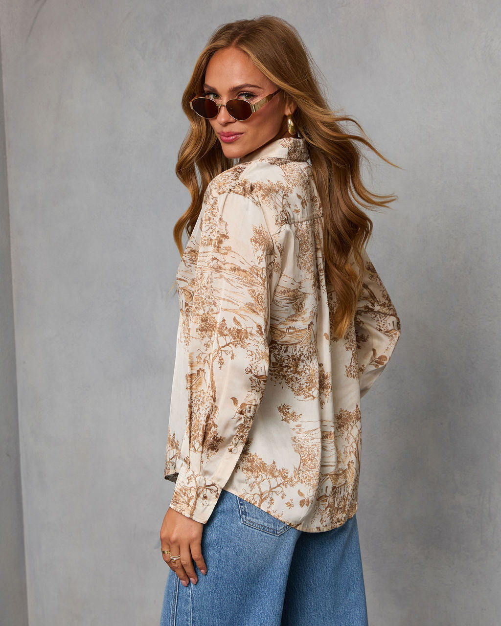 Kendie Satin Novelty Top-Vogue Logic