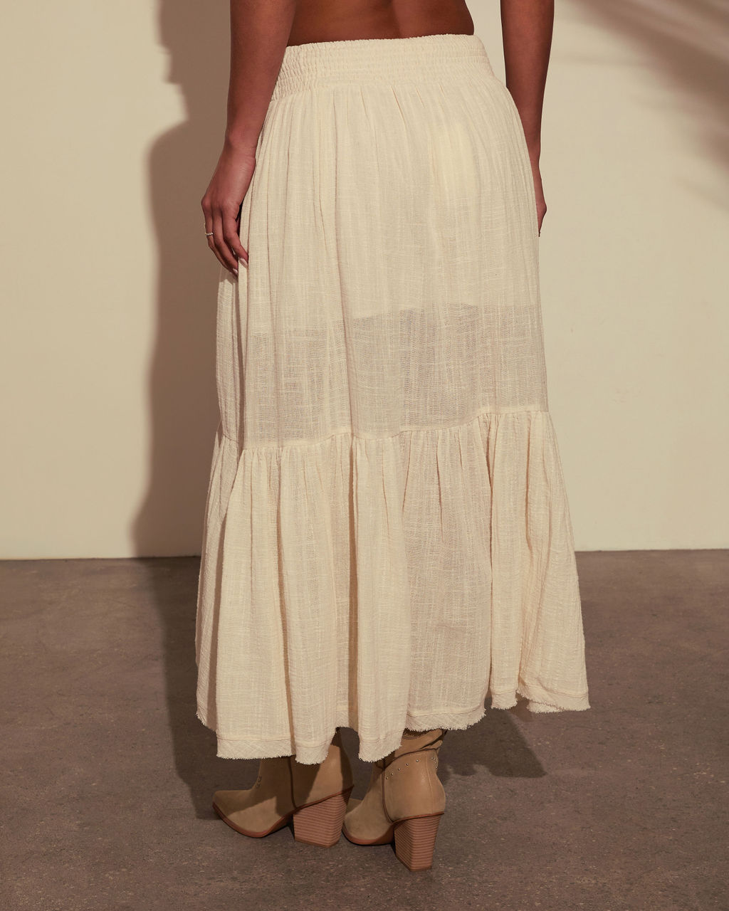 Harmonic High Low Maxi Skirt-Vogue Logic