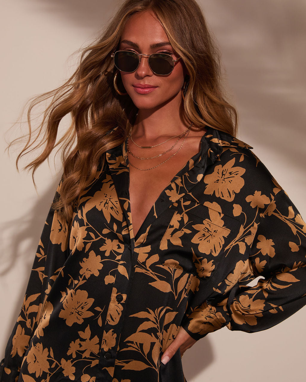 Muse Button Down Shirt Dress-Vogue Logic