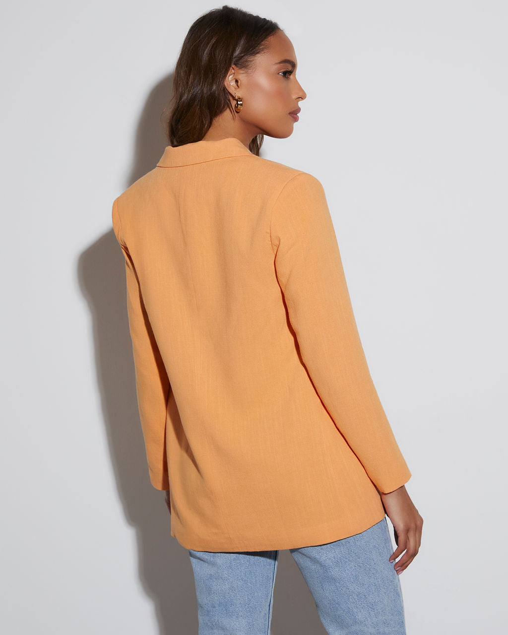 Confidence Double Breasted Linen Blazer-Vogue Logic