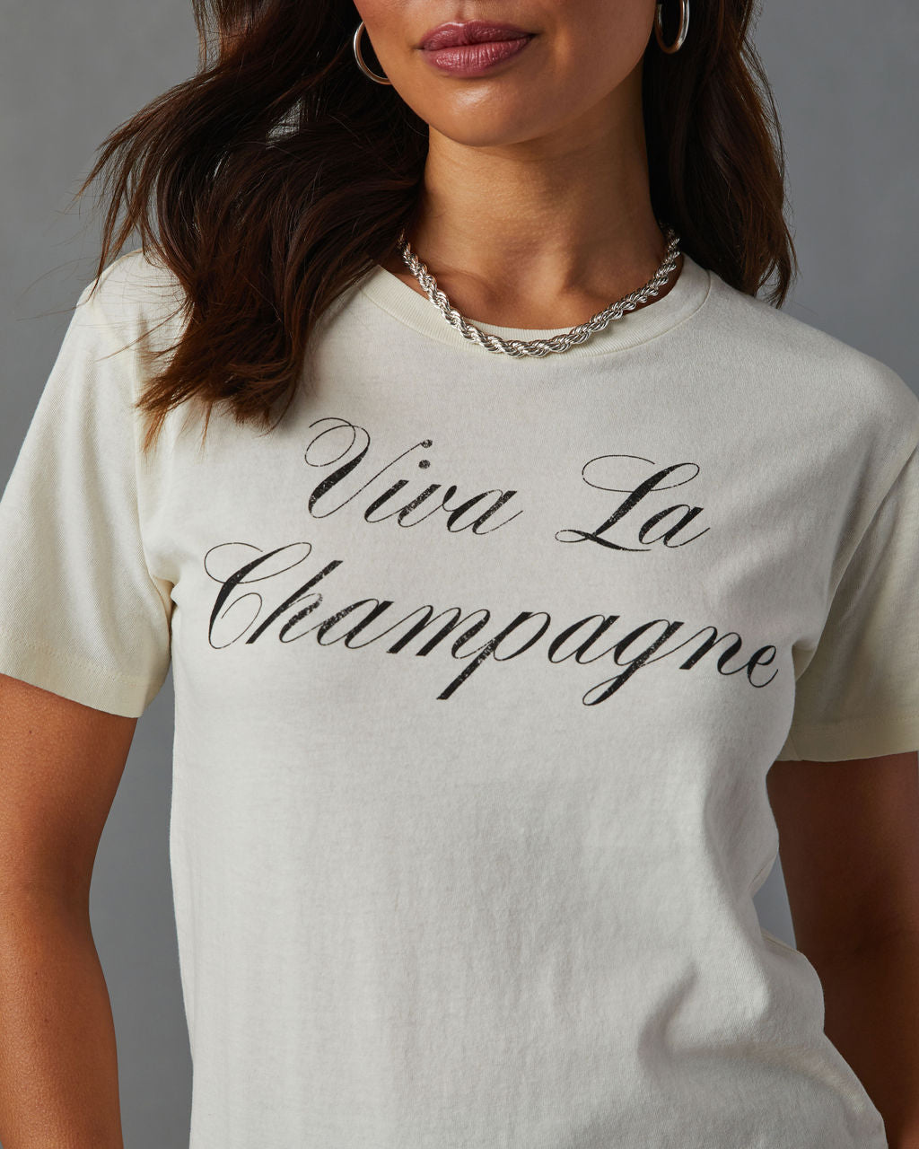 Viva La Champagne Graphic Tee-Vogue Logic