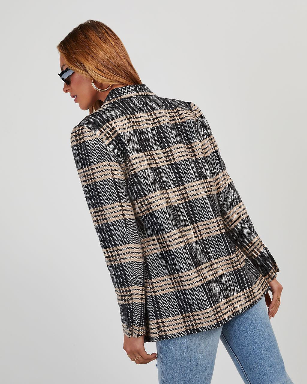 Dionne Plaid Blazer-Vogue Logic