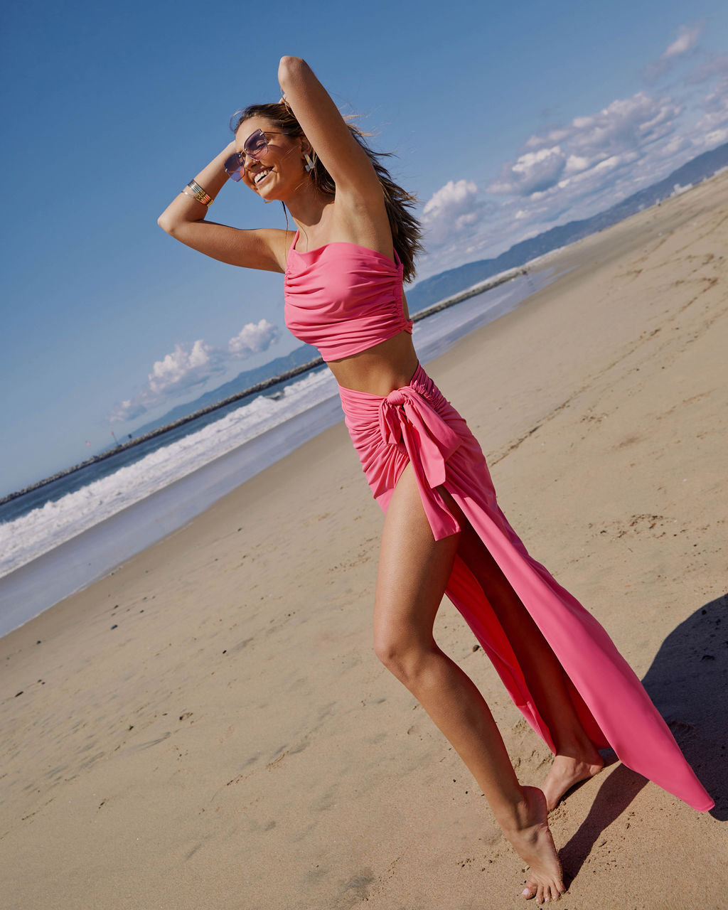 Bahamas One Shoulder Crop Top-Vogue Logic