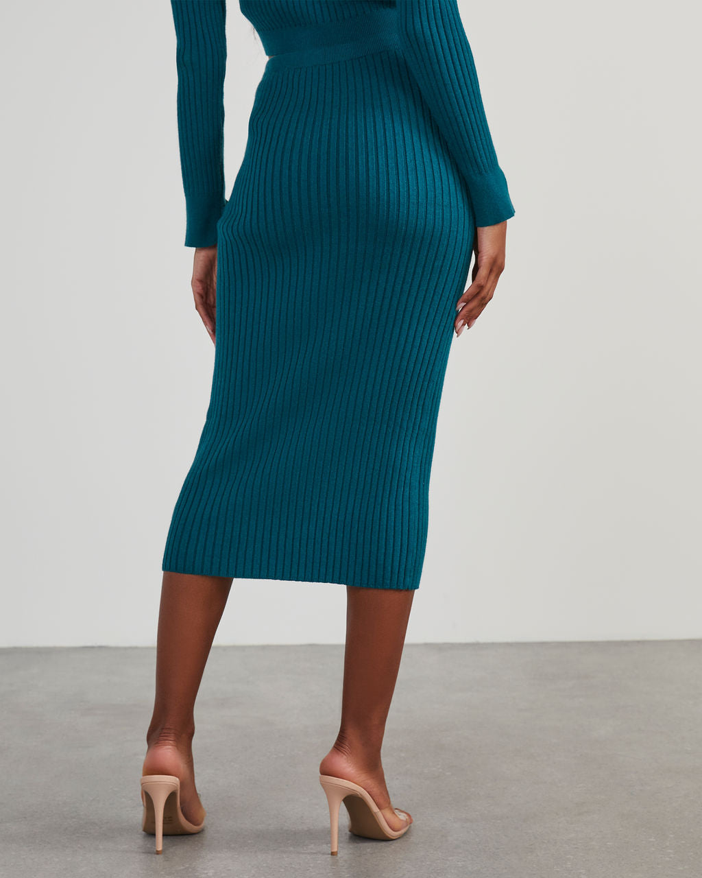 Jillian Ribbed Midi Skirt-Vogue Logic