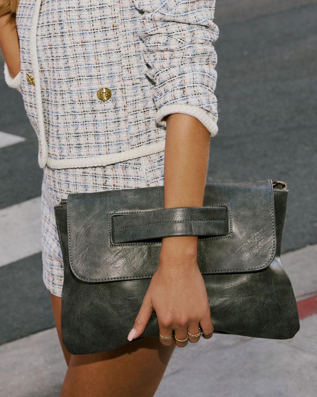 Come With Me Foldover Clutch-Vogue Logic