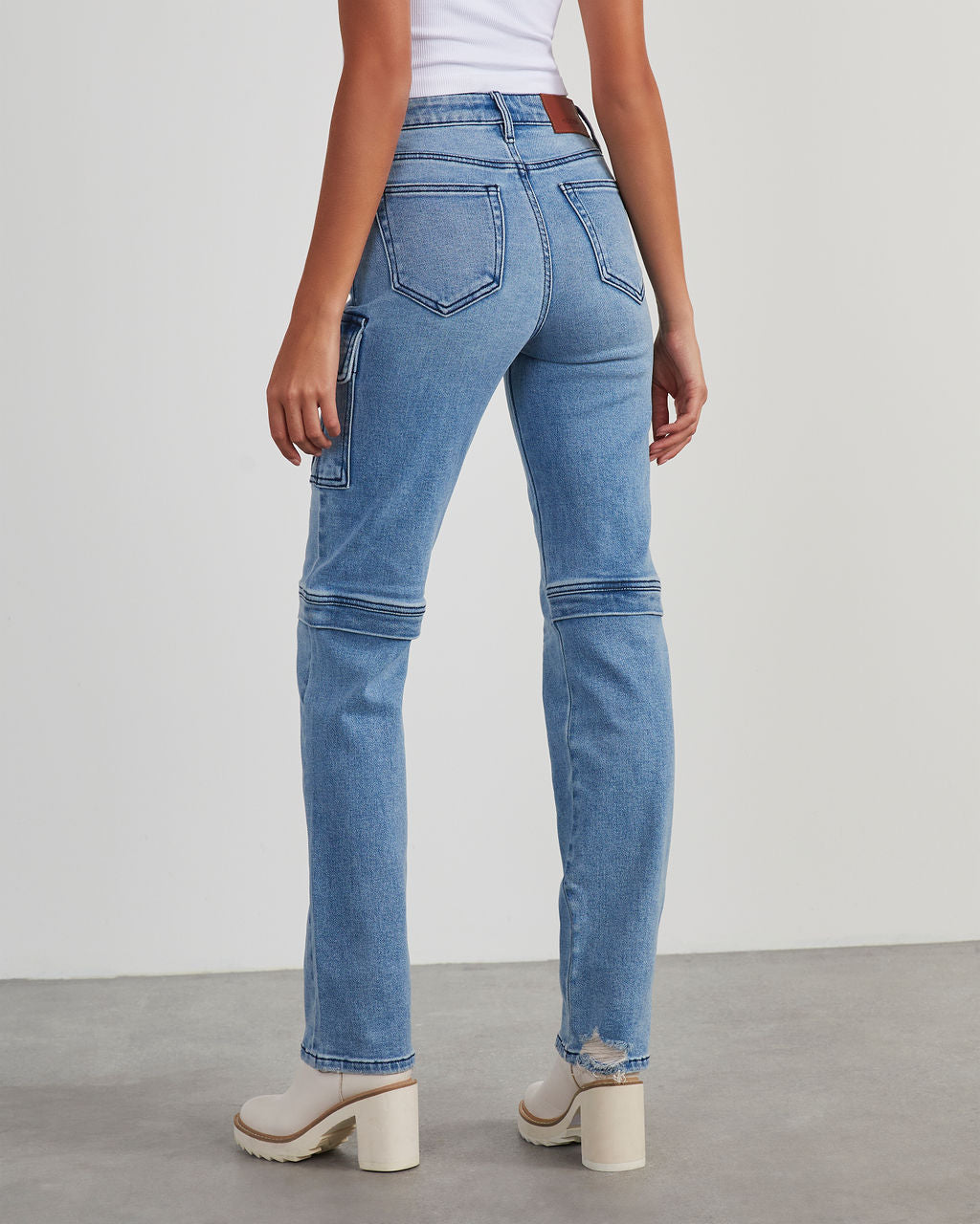 Zhaire Super Stretch High Rise Straight Jeans-Vogue Logic