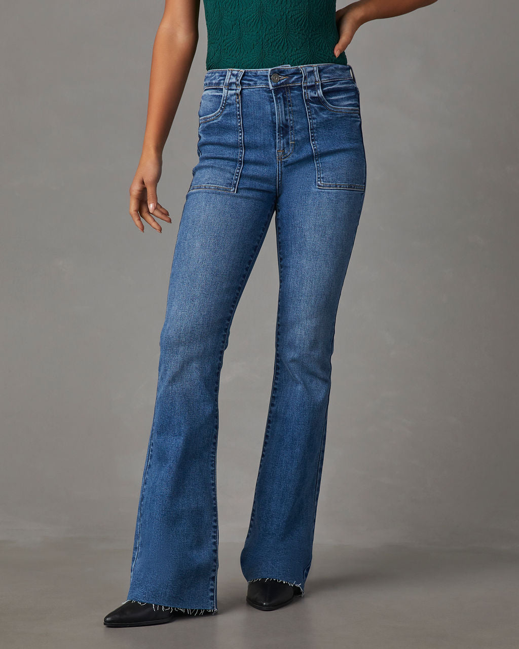 Mulaney High Rise Flare Jeans-Vogue Logic