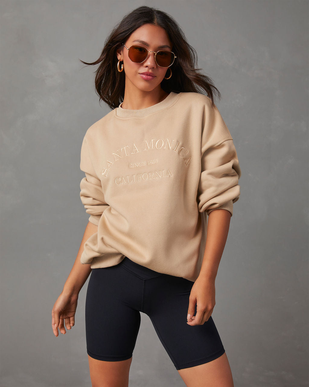 Santa Monica California Sweatshirt-Vogue Logic