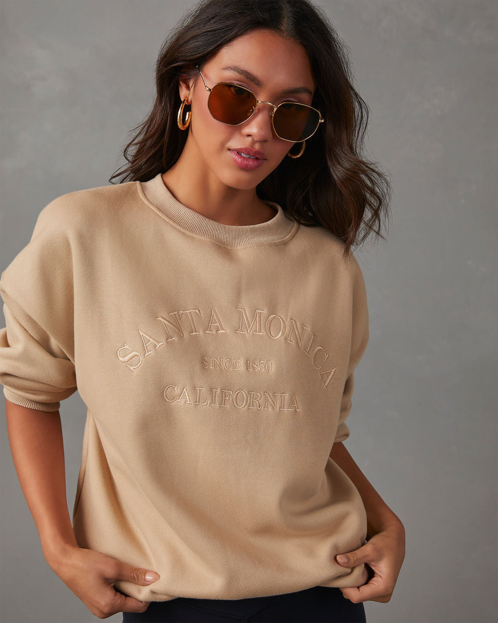 Santa Monica California Sweatshirt-Vogue Logic