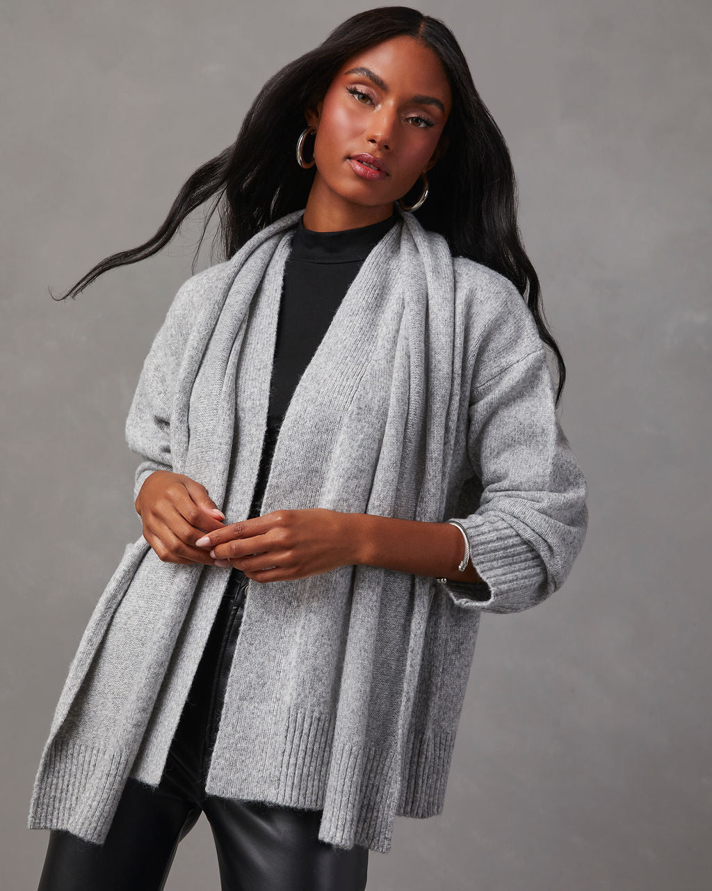 Jarvais Scarf Cardigan-Vogue Logic