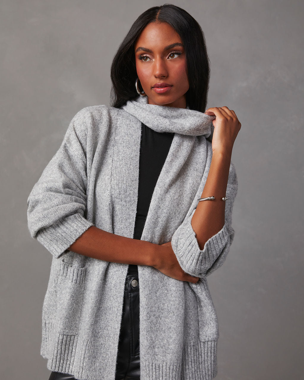 Jarvais Scarf Cardigan-Vogue Logic