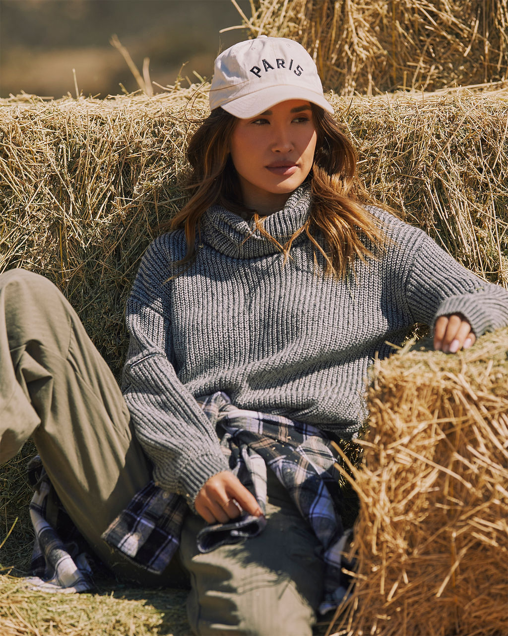 Shoreditch Cotton Blend Zip Sleeve Knit Sweater-Vogue Logic